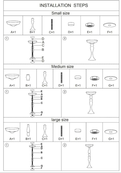 8 Pcs Wedding Flower Stand Metal Flower Centerpieces Stand for Table Hyuetrsa 20 Inch Tall Wedding Flower Vase Centerpieces for Reception Flower Arrangement Candle Holder Party Dinner Home Décor