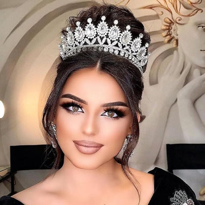 Kamirola Tiaras Princess Crown for Women and Girls Crystal Headbands for Bridal, Princess for Wedding and Party(TR21)