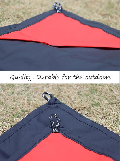 Orga'Neat Pocket Picnic Blanket, Sandproof Lightweight Pocket Camping Tarp, 55″x 60″ Foldable & Fits into Small Bag, Water Resistant Washable Quick Dry Compact Beach Mat for Outdoor Recreation