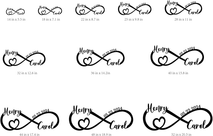 Custom Infinity Signs, Personalized Wedding Presents, Infinitys Wedding Present, Personalized Valentines Day Presents, Infinitys Heart Sign, Love Wall Decor Signs, Metal Name Sign