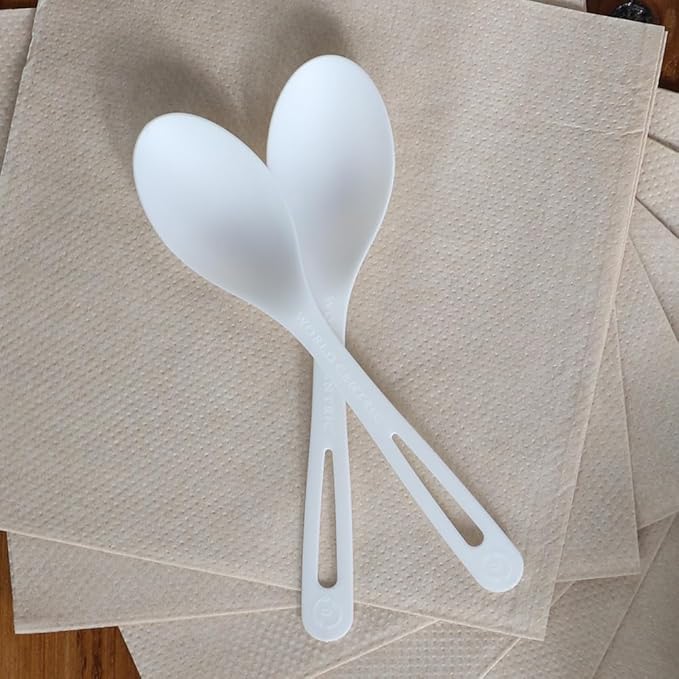 World Centric Compostable Spoon 6" - Made from Plants and Minerals, TPLA - 1000 Pack