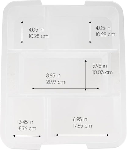 IRIS USA 6-Pack Clip Box with Latching Lids, 18 Quart Craft Storage Bins, Art & Writing Supply Containers for Home, Office & Classroom Organization