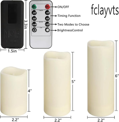 24-Pack LED Flameless Candles with Remote Control -Flickering Electric Candles- Timer Candles -3D Flame, for Halloween Christmas Parties,Wedding,Home,Gift and Special Occasions(Three Sizes)