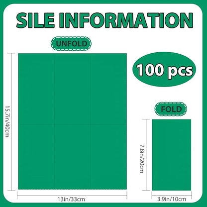 100 Pcs Green Paper Napkins Disposable - Green Guest Dinner Napkins for Bathroom Wedding Birthday Anniversary Christmas Party