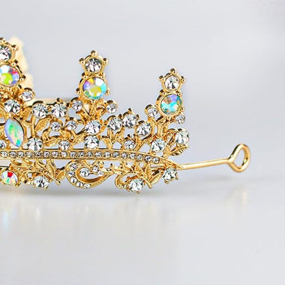 Tiaras and Crowns for Women Crystal Princess Tiaras Rhinestone Queen Crowns For Wedding Bridal Birthday Prom Pageant Party (Tiara 100)