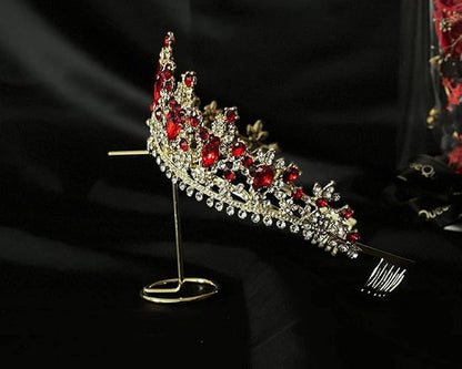 Vintage Baroque Crown Tiara Diadem Wedding Crystal Rhinestone Crown And Tiaras Bridal Hair Jewelry Wedding Hair Accessories