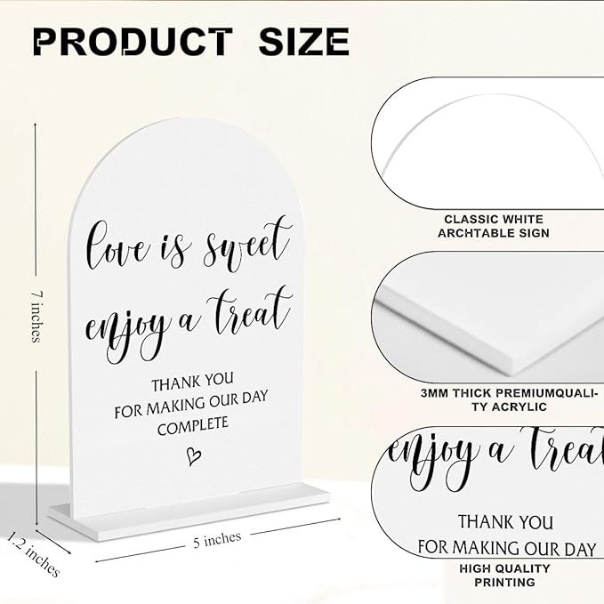 Wedding Signs Love Is Sweet Sign for Dessert Table Sweetheart Table Decor for Wedding Engagement Bridal Shower Ceremony Reception Event Valentine's Day Clear Acrylic Decor