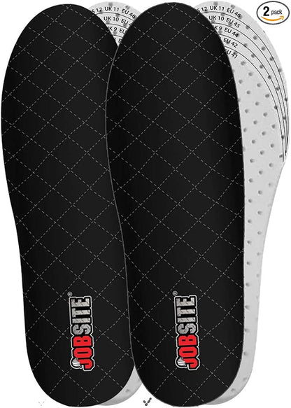 JobSite Warm Feet Thermal Insoles – 3M Thinsulate Insulation - Men 8-13 - 2 Pairs