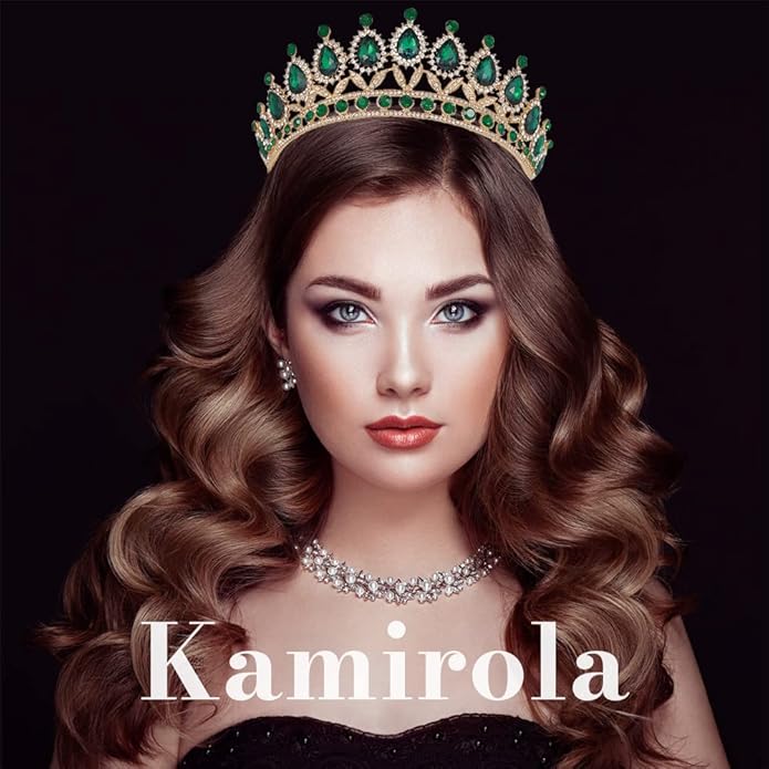 Kamirola Tiaras Princess Crown for Women and Girls Crystal Headbands for Bridal, Princess for Wedding and Party(TR21)