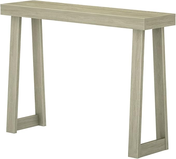 Plank+Beam Classic 46 Inch Console Table, Solid Pine Wood Entryway Table, Narrow Sofa Table for Hallway or Living Room, Seashell