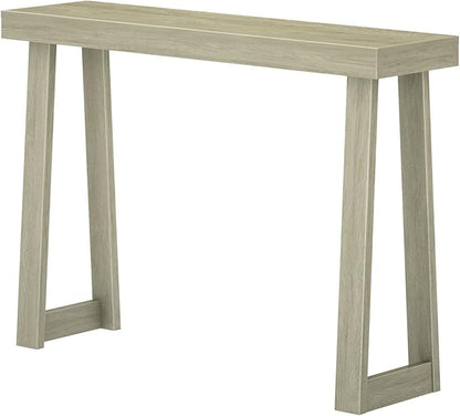 Plank+Beam Classic 46 Inch Console Table, Solid Pine Wood Entryway Table, Narrow Sofa Table for Hallway or Living Room, Seashell