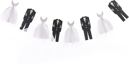 Bridal Shower Decoration Wedding Banners - Core Decorations for The Bride and Groom, Engagement Party Table Decorations, Wedding Dress Selection, Bridal Shower Decorations.Bride to Be Chair Banner