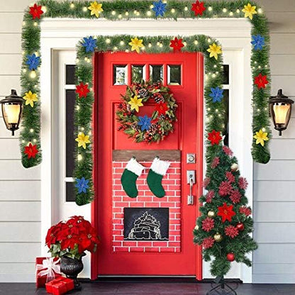 4 Pack 50 Feet Christmas Garland for Outdoor/Indoor Decoration, Soft Greenery Artificial Garland Decorations, Non-lit Green Xmas Garlands Perfect for Party Home Garden and Holiday Festival Decor