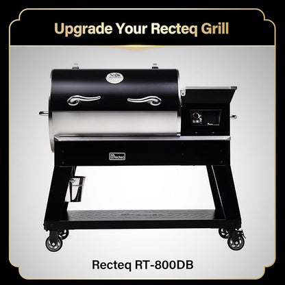 QuliMetal Front Shelf for Rec Tec RT-800DB, Folding Front Grill Table Accessory, Foldable Pellet Grill Shelf with Extra Prep Space for Food Prep, Trays, Tools and Storage, 37.7" x 10.5"
