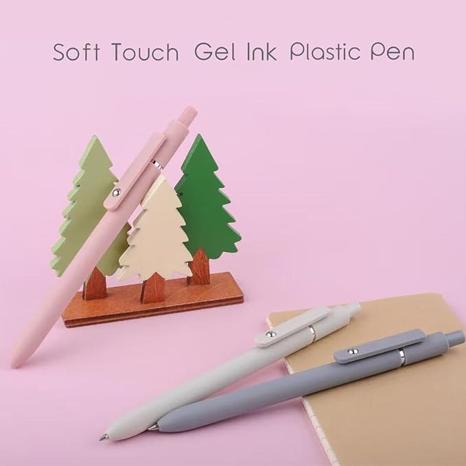Gel Pens, 5Pcs 0.5mm Fine Point Pens With Smooth Writing, Quick Dry Aesthetic Pens For Journaling, Ballpoint for Office Writing Supplies, Gifts for Women and Men (Morandi)