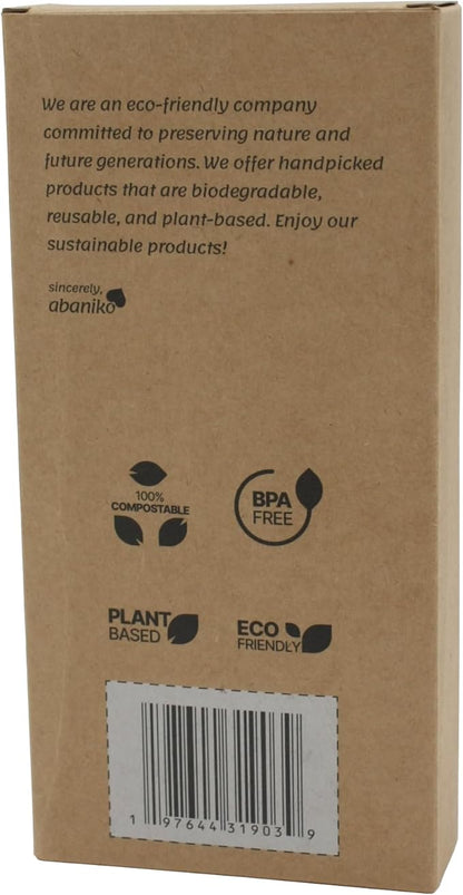 100 pcs of Premium Disposable Biodegradable Drinking Straws, 8.25" Long - Made from Sugar Cane Bagasse, Ideal for Hot and Cold Drinks, Eco-Friendly and Tasteless
