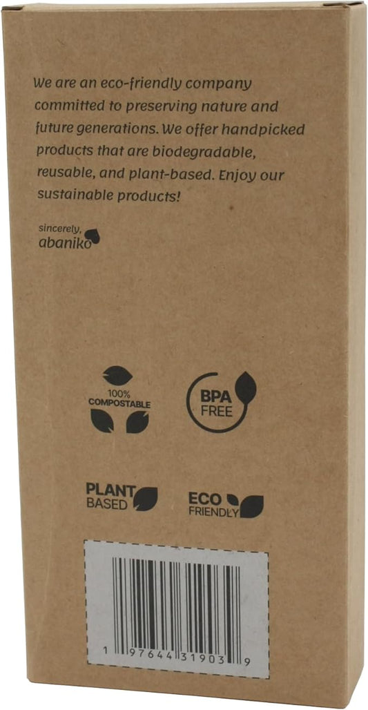 100 pcs of Premium Disposable Biodegradable Drinking Straws, 8.25" Long - Made from Sugar Cane Bagasse, Ideal for Hot and Cold Drinks, Eco-Friendly and Tasteless