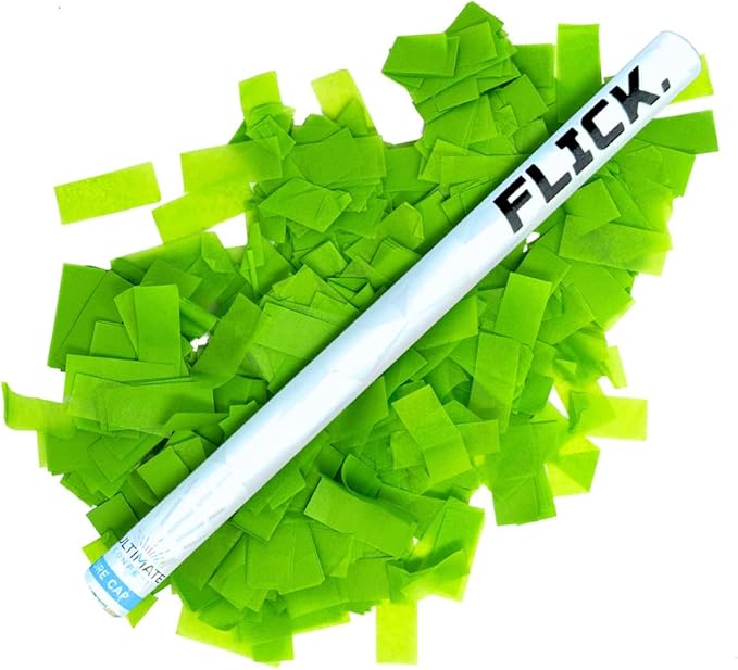 Ultimate Confetti Wand 14 inch Confetti Launcher Wand, Light Green, 8 Pack - Great for Parties, Weddings and Events Tissue, Metallic and Biodegradable Options