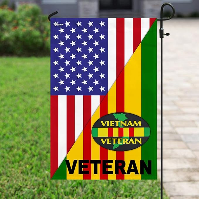 FLAGWIX Vietnam Veteran American Flag – USA Premium Polyester House Flag 30x40 – 4th of July, Veterans Day, Memorial Day, Independence Day Decorations for Home – Decorative Indoor Outdoor Flag
