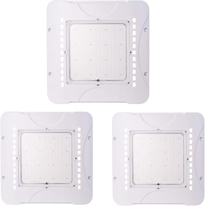 LED Canopy Lights 240W 33600 Lumens 5000K Daylight White 850W HID/MH Equivalent,Die Cast Aluminum Waterproof IP65,Commercial Area & Outdoor Lighting,Ceiling Lighting Fixtures (3 Pack)