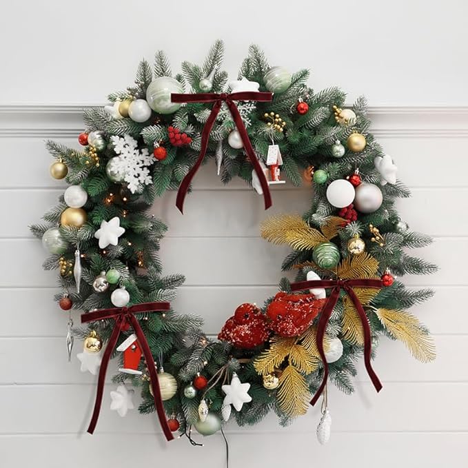 SIMISI RIBBON 24 Pcs Burgundy Velvet Christmas Tree Bows Door Garland Decor Vintage Wreath Bow (3/8'' Wide, 5 * 7 inch)