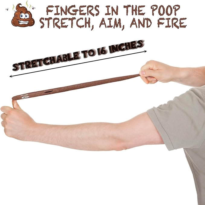 Poop Slingshot 12pcs Fake Poop Toys for Kids Stocking Stuffers, Funny Gag Gifts Bulk Party Favors Game Prizes, Sticky Poo Emotion Fidget Toys for Kids Age 3-5-7 4-8-12 Year Old Boys Girls Teens Adults