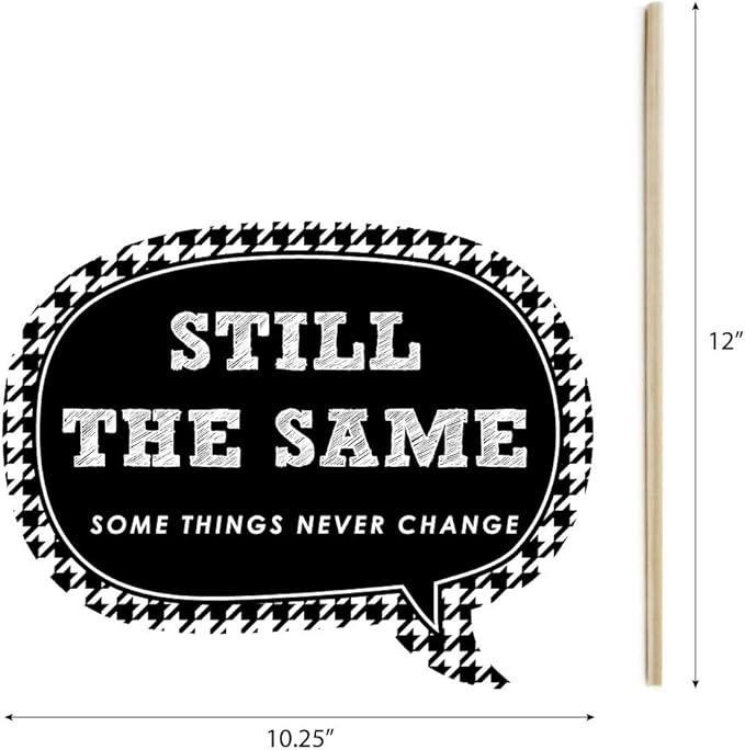 Big Dot of Happiness School Reunion Photo Booth Props Kit - 20 Premium Cardstock Party Accessories, Class Memory Picture Props with Sticks