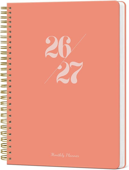Monthly Planner 2026-2027, 2 Year Months Calendar Planner 2026-2027, Runs from January 2026 - Decembe 2027, 7" x 10", 24 Months, Perfect for School Office Home Planning - Coral