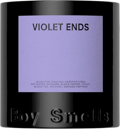 Boy Smells Violet Ends Candle - 27 oz - Aromatic Candle for Home with Rhubarb, Violet and Smoked Papyrus - Up to 100-Hour Burn - Cotton Wick