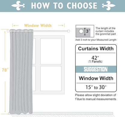 ChrisDowa Blackout Curtains 78 inches Long for Bedroom - Grommet Thermal Insulated Room Darkening Curtains for Living Room (1 Panel, Forest Green, 42 x 78 Inch)