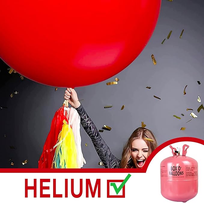 PartyWoo Red Balloons 4pcs 36 Inch Red Helium Balloons for Birthday Graduation Bachelorette Citizenship Firefighter Strawberry Anniversary Cherry Casino Movie Theme Party Decorations Red-Y57