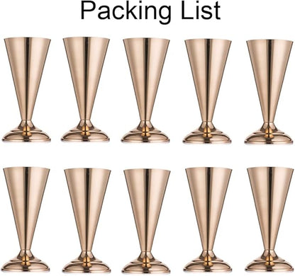 Gold Vase Centerpiece Table Decorations - 10 Pcs Metal Tabletop Flower Stand, Wedding Decorations for Reception, 9.8in Trumpet Tall Flower Vase for Birthday, Weddings, Anniversary, Home Decor