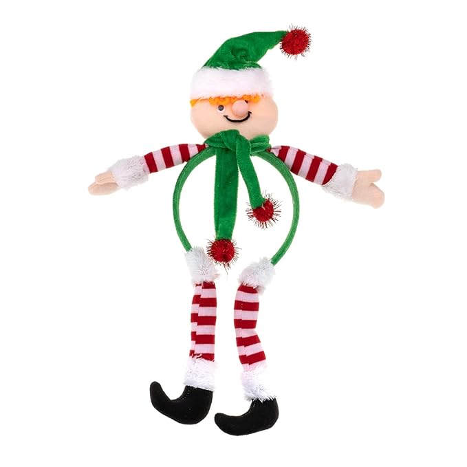 Madison Tyler Christmas Elf Headband | Cute Soft Accessories for Christmas Party | Holiday Party Favors for Women