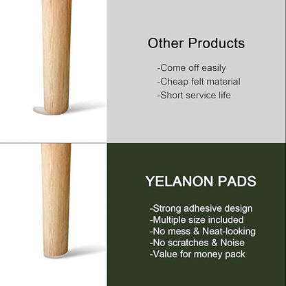 Yelanon Felt Furniture Pads -182 Pcs Premium Felt Pads for Chair Legs Furniture, Floor Protectors for Hardwood Floors,Brown & Beige