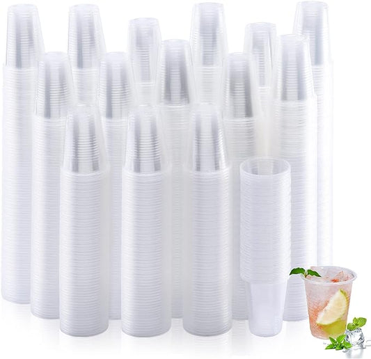 1000 Pack 7 oz Disposable Plastic Cups, Drinking Cups, Clear Plastic Cups Tumblers for Birthday Parties, Picnics, Ceremonies, and Weddings