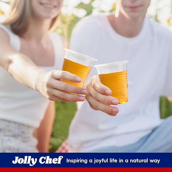 JOLLY CHEF 𝟏𝟐𝟎𝟎 𝐏𝐚𝐜𝐤 3 oz Clear Plastic Cups, Disposable Mouthwash Cups for Any Occasion, Small Bathroom Cold Party Drinking Tumblers for Tasting, Drinking and Party