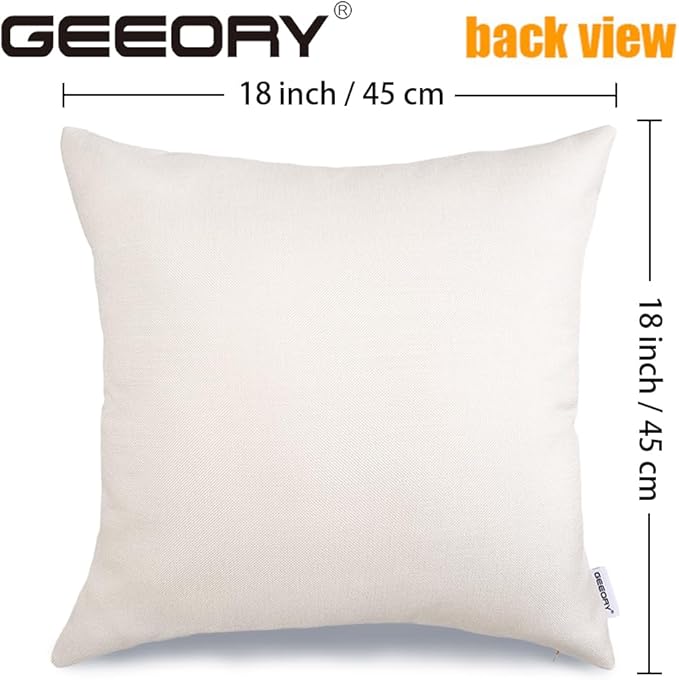 GEEORY Happy Easter Bunny Kisses Easter Wishes Throw Pillow Covers 18x18 Inch Set of 4, Stripes Spring Decorative Farmhouse Holiday Cushion Case for Home Decoration (Rainbow Carrots) G681-18