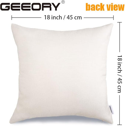 GEEORY Happy Easter Bunny Kisses Easter Wishes Throw Pillow Covers 18x18 Inch Set of 4, Stripes Spring Decorative Farmhouse Holiday Cushion Case for Home Decoration (Rainbow Carrots) G681-18