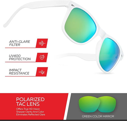 Retro Rewind Polarized Sunglasses for Men and Women - UV Protection Classic Sun Glasses