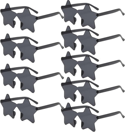 9 Pack Star Sunglasses, Colorful Rimless Star Shaped Glasses, Unisex Party Favors Supplies for Beach, Pool, Outdoors