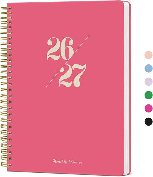 Monthly Planner 2026-2027, 2 Year Months Calendar Planner 2026-2027, Runs from January 2026 - Decembe 2027, 7" x 10", 24 Months, Perfect for School Office Home Planning - Peach Pink