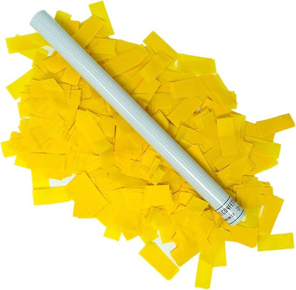 Ultimate Confetti Wand 14 inch Confetti Launcher Wand, Yellow, 8 Pack - Great for Parties, Weddings and Events Tissue, Metallic and Biodegradable Options