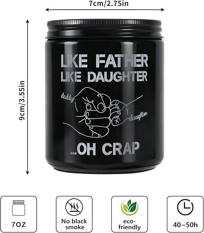 Like Father Like Daughter Candle Gift for Dad from Daughter， Lavender Pine Scented Candle 7oz Soy Wax Aromatherapy Candle,Gift for Daddy, Daughter, Father’s Day, Birthday, Christmas