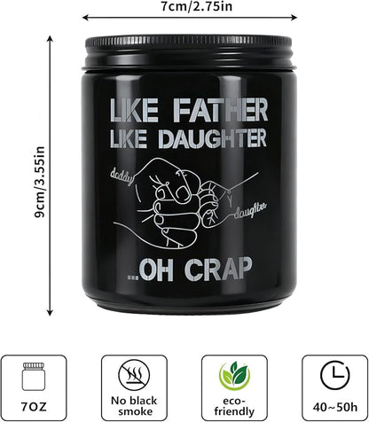 Like Father Like Daughter Candle Gift for Dad from Daughter， Lavender Pine Scented Candle 7oz Soy Wax Aromatherapy Candle,Gift for Daddy, Daughter, Father’s Day, Birthday, Christmas