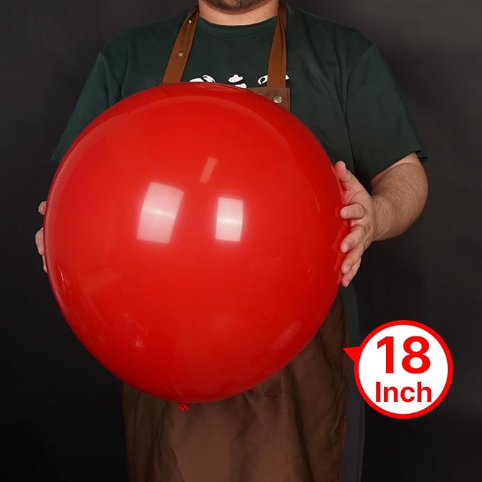 PartyWoo Red Balloons 20pcs 18 Inch Red Helium Balloons for Birthday Graduation Bachelorette Citizenship Firefighter Strawberry Anniversary Cherry Casino Movie Theme Party Decorations Red-Y57