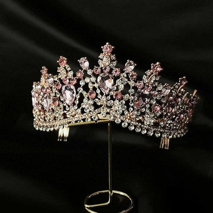 Vintage Baroque Crown Tiara Diadem Wedding Crystal Rhinestone Crown And Tiaras Bridal Hair Jewelry Wedding Hair Accessories