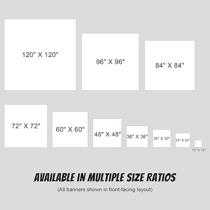 Custom Vinyl Banner with 150+ Sizes – Personalized Outdoor or Indoor Sign – Any Color & Design – Made in USA – Party, Business, Event Use