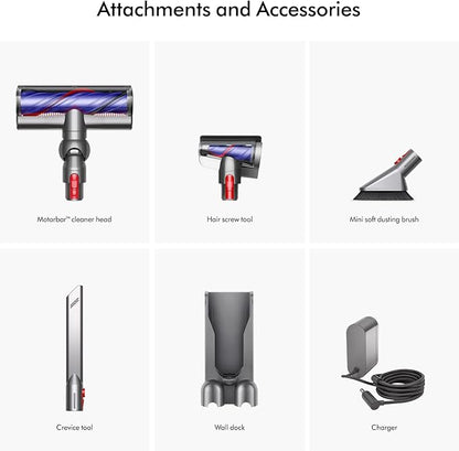 Dyson V8 Plus Cordless Vacuum, Cleans Hard Floors and Carpets, Detangles, Converts to Handheld, 115AW, 2 Power Modes, Up to 40 Minutes¹