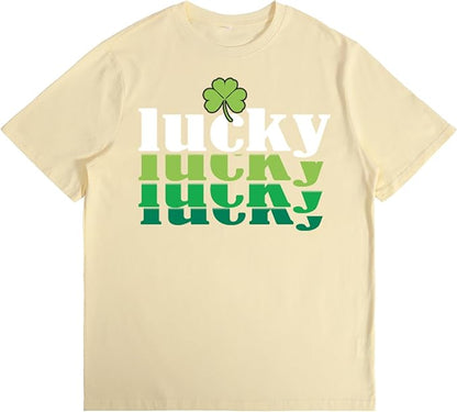 St. Patrick's Day Celebration Tee Beer Graphic Big and Tall Short Sleeve Cotton Festival Casual Gym Workout Tshirts