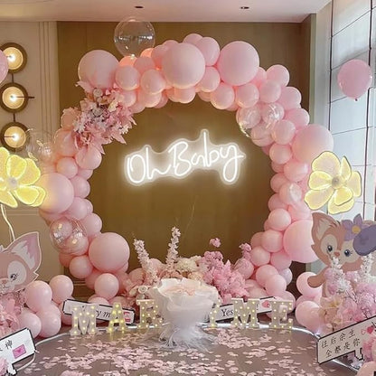 Oh Baby Neon Sign for Wall Decor Neon Lights for Teen Bedroom Decor Art Light Up Sign Oh Baby LED Neon Signs for All Party Reunion Decoration USB Powered 21.7x10 Inch (white)